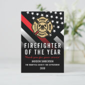 Firefighter of the Year Employee Logo Red Line カード (スタンド正面)