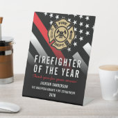 Firefighter of the Year Employee Logo Red Line 台座サイン (インサイチュ)