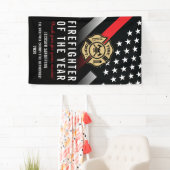 Firefighter of the Year Employee Logo Red Line 横断幕 (インサイチュ)