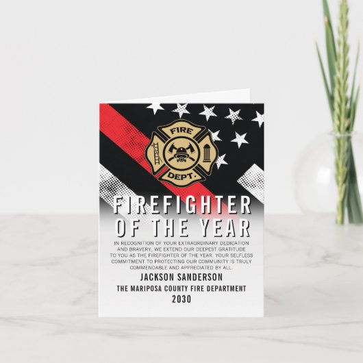 Firefighter of the Year Employee Recognition Logo カード (正面)