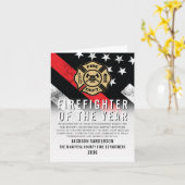 Firefighter of the Year Employee Recognition Logo カード (黄色い花)