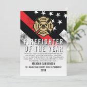 Firefighter of the Year Employee Recognition Logo カード (スタンド正面)