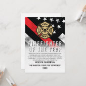 Firefighter of the Year Employee Recognition Logo カード (正面/裏面インサイチュ)