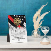 Firefighter of the Year Employee Recognition Logo フォトプラーク (側面)