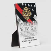 Firefighter of the Year Employee Recognition Logo フォトプラーク (側面)