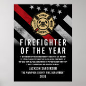 Firefighter of the Year Employee Recognition Logo ポスター (正面)