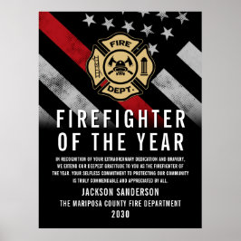 Firefighter of the Year Employee Recognition Logo ポスター
