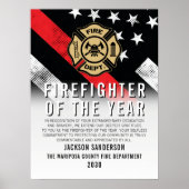 Firefighter of the Year Employee Recognition Logo ポスター (正面)