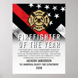 Firefighter of the Year Employee Recognition Logo ポスター