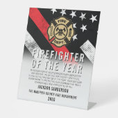 Firefighter of the Year Employee Recognition Logo 台座サイン (正面)