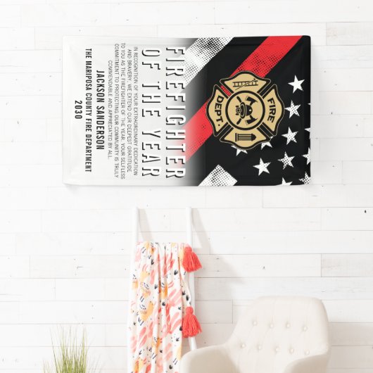 Firefighter of the Year Employee Recognition Logo 横断幕 (インサイチュ)
