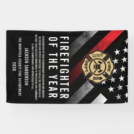 Firefighter of the Year Employee Recognition Logo 横断幕 (横)