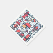 Firefighter Paper スタンダードカクテルナプキン (角)