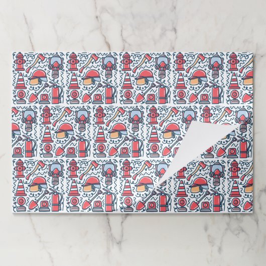 Firefighter Paper Placemats ペーパーパッド (折り畳み)