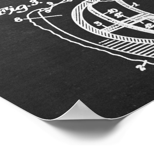 Firefighter patent art print no. 2 Fireman Helmet ポスター (角)