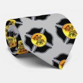 Firefighter Patriotic Logos Neck Tie ネクタイ (ロール)
