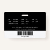 Firefighter Photo Fire Department Employee ID バッジ (裏面)