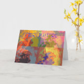 Firefighter Pop Art Card カード (黄色い花)