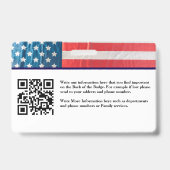 Firefighter Qr Code   Photo Name ID Card  バッジ (裏面)