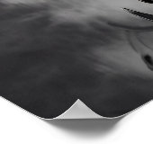 Firefighter Red Line Tribute Smoke American Flag ポスター (角)