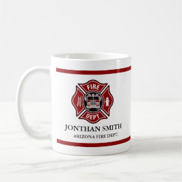 Firefighter Red Maltese Cross Fire Department Mug コーヒーマグカップ