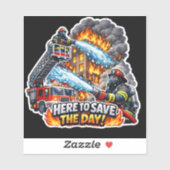 Firefighter Save the Day Sticker シール (シート)