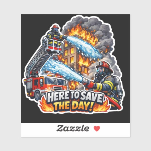 Firefighter Save the Day Sticker シール (シート)