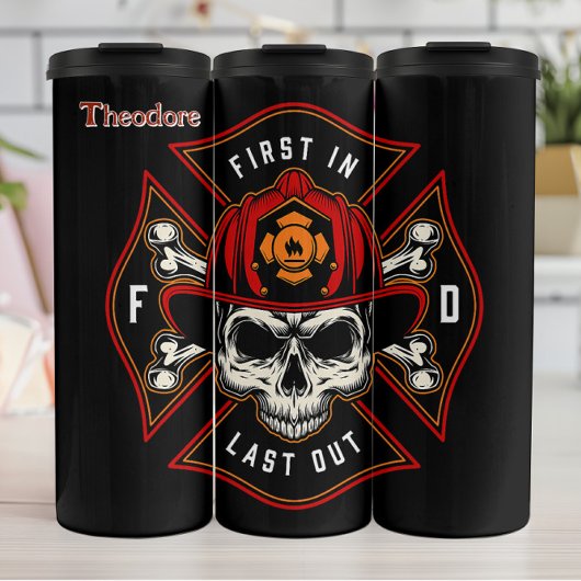 Firefighter Skull Maltese Cross タンブラー