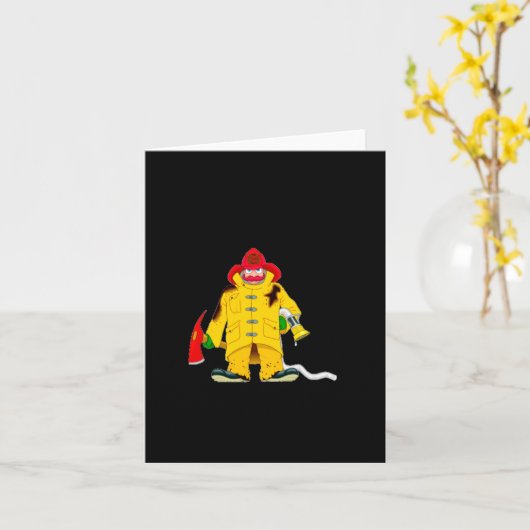 Firefighter Smoke Alarms Dont Save Lives カード (黄色い花)