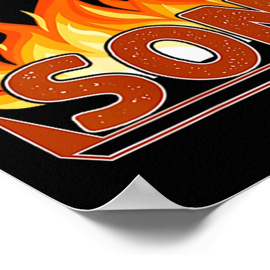 Firefighter Son Fireman Gift Proud Firefighter Quo ポスター (角)