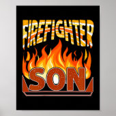 Firefighter Son Fireman Gift Proud Firefighter Quo ポスター (正面)
