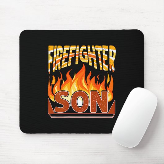 Firefighter Son Fireman Gift Proud Firefighter Quo マウスパッド (マウス)