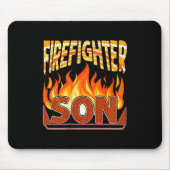 Firefighter Son Fireman Gift Proud Firefighter Quo マウスパッド (正面)