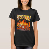 Firefighter Son Fireman Gift Proud Firefighter Quo Tシャツ (正面)