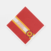 Firefighter Sound The Alarm 1st Birthday スタンダードランチョンナプキン (角)