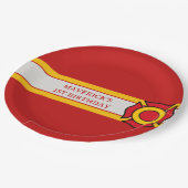 Firefighter Sound The Alarm 1st Birthday ペーパープレート (アングル)