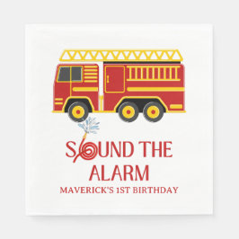 Firefighter Sound The Alarm Birthday スタンダードランチョンナプキン