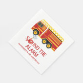 Firefighter Sound The Alarm Birthday スタンダードランチョンナプキン (角)