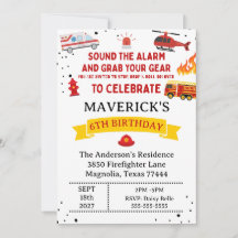 Firefighter Sound The Alarm Birthday