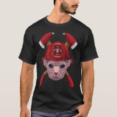 Firefighter Sphynx Fireman Boys Kids Fire Rescue C Tシャツ (正面)