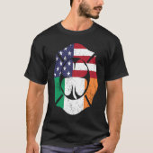 Firefighter St Patricks Day Irish American Flag Sh Tシャツ (正面)