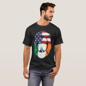 Firefighter St Patricks Day Irish American Flag Sh Tシャツ (正面フル)