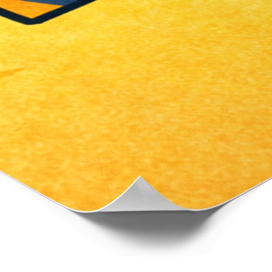 Firefighter Standing Against the Flames ポスター (角)