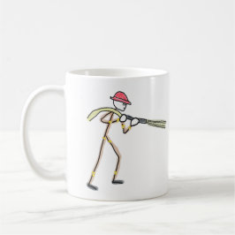 Firefighter Stickman コーヒーマグカップ