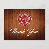 Firefighter Thank You Card ポストカード (正面)