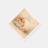 Firefighter Theme Baby Shower スタンダードカクテルナプキン (角)