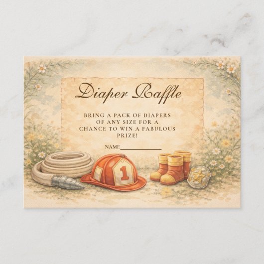 Firefighter Theme Diapper Raffle エンクロージャーカード (正面)