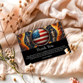 Firefighter Themed Senior Graduation サンキューカード