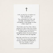 Firefighter Thin Red Line Flag Photo Prayer Card (裏面)