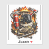 Firefighter Tools Sticker, Fire Rescue Gear Decal, シール (シート)